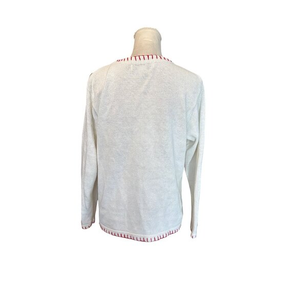 Festive Cardigan with Holiday Embroidery - Picture 2 of 12